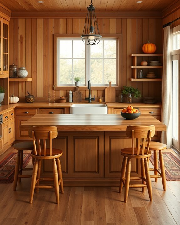 warm rustic wooden accents