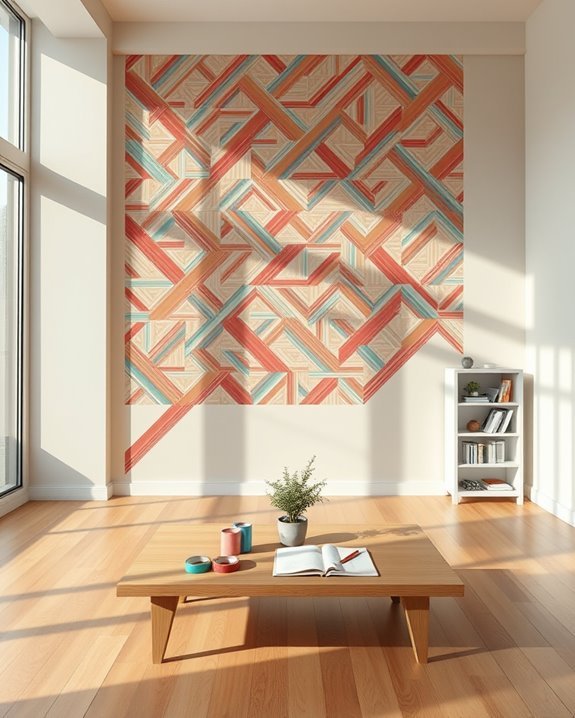 washi tape wall decor