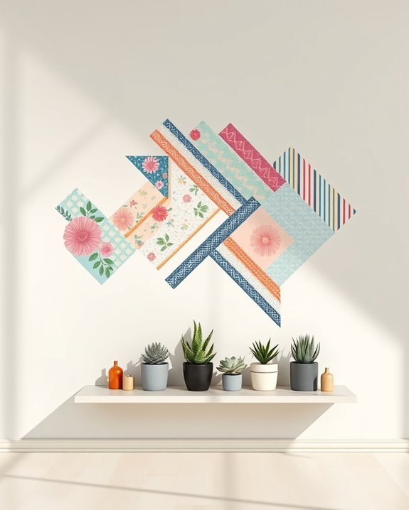 washi tape wall murals