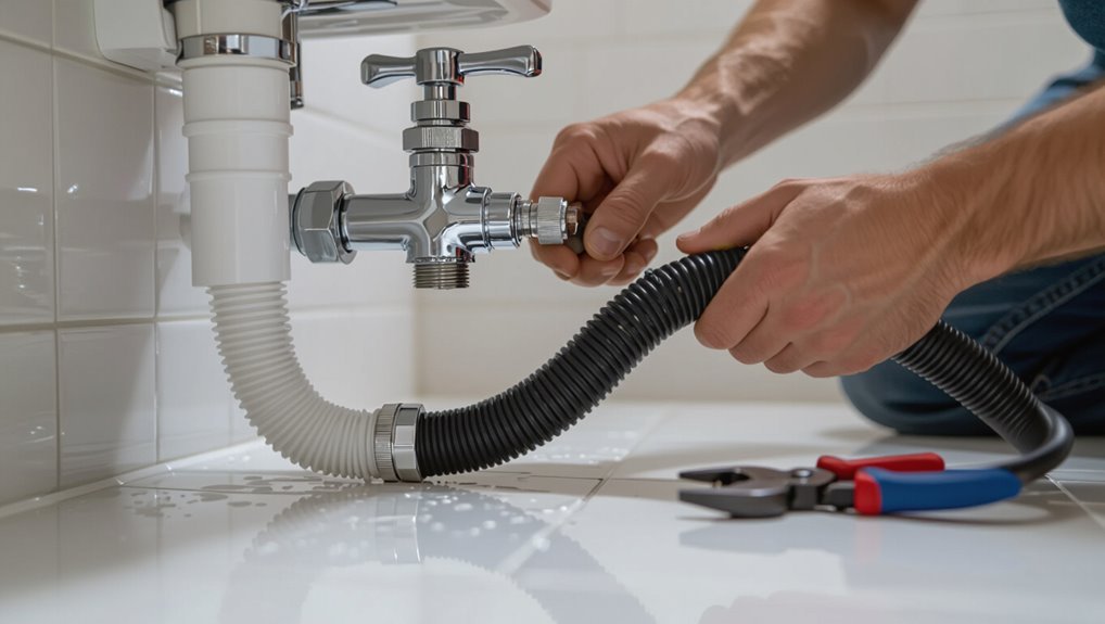 washing machine drain installation