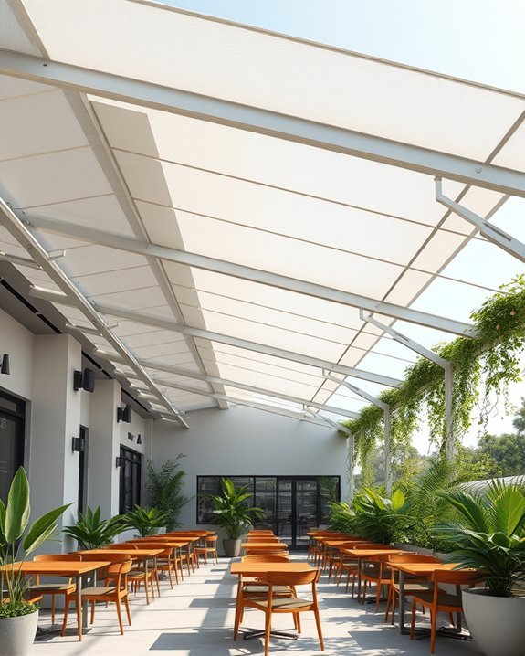 weather resistant canopy structures