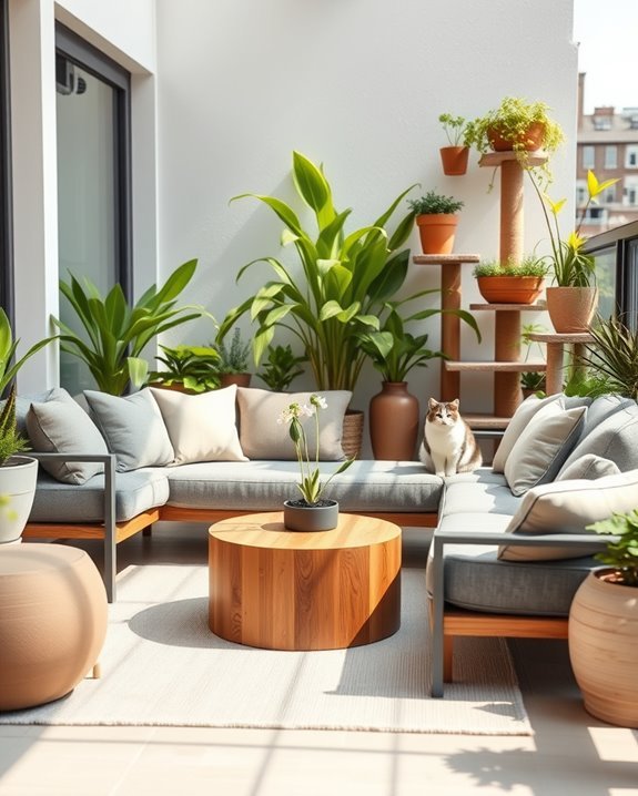 weatherproof cat balcony furniture