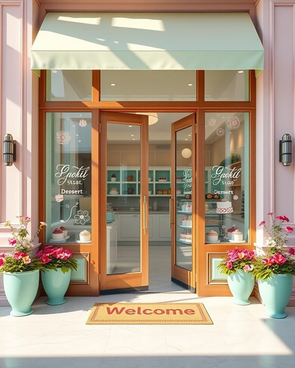 welcoming bright shop entrance