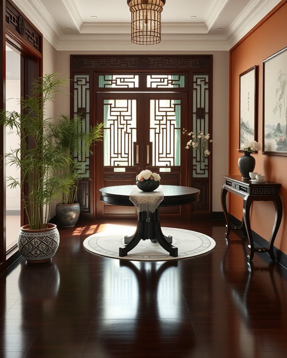 welcoming chinese dining entryway