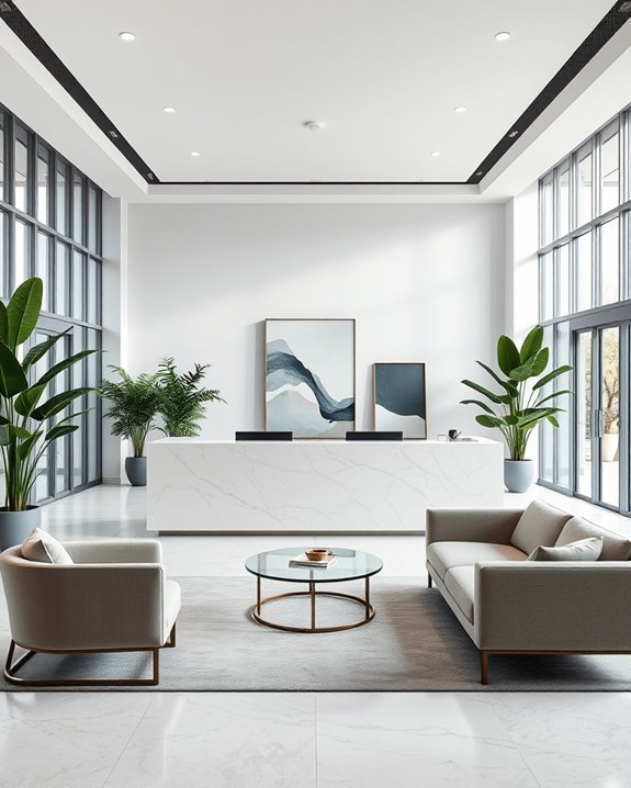 welcoming modern reception design
