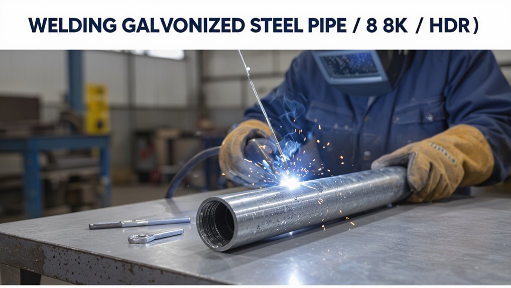 weld galvanized pipe safely