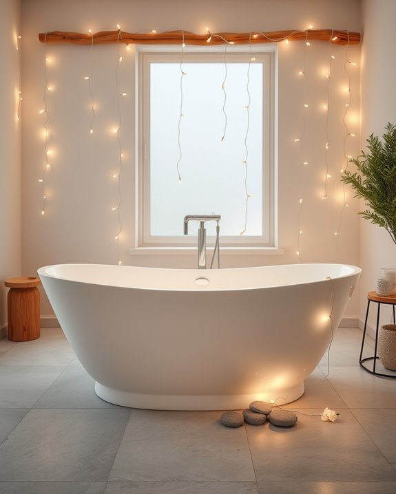 whimsical bathroom fairy lights