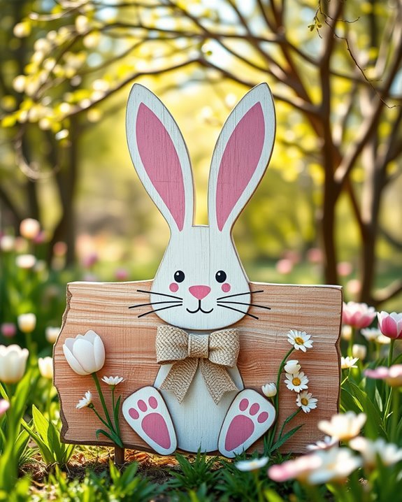 whimsical bunny decor signs
