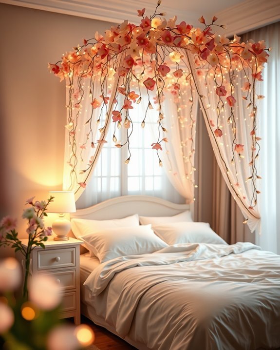 whimsical flower light canopy