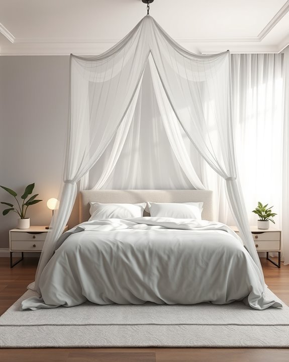 whimsical grey canopy retreat