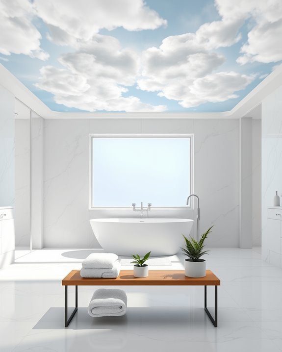 whimsical painted cloud ceilings