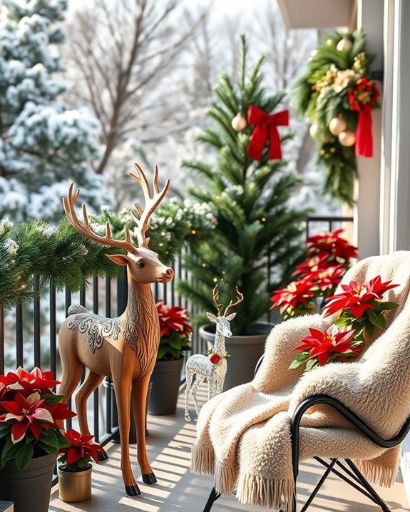 whimsical winter balcony decorations