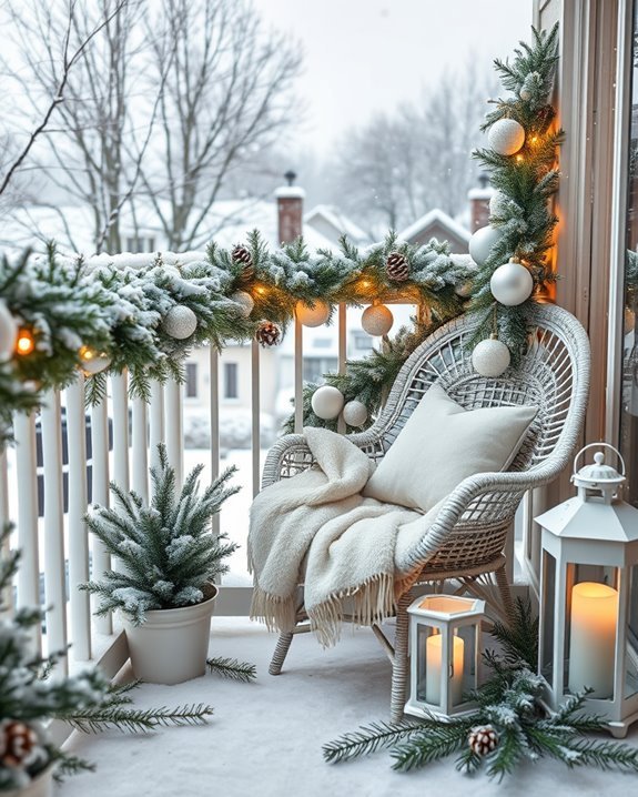 winter wonderland balcony decor
