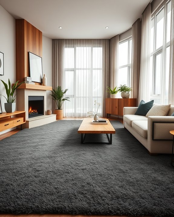 wood accents enhance warmth