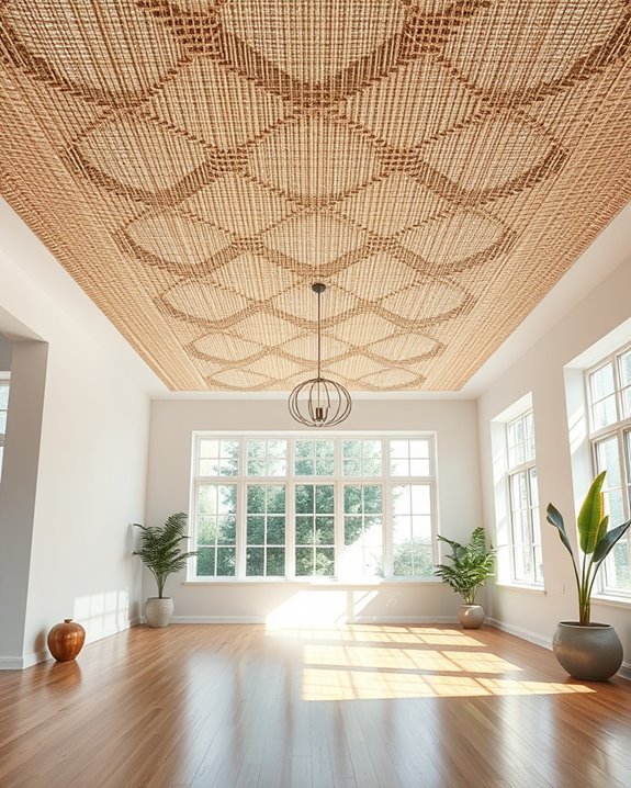 woven ceilings enhance decor
