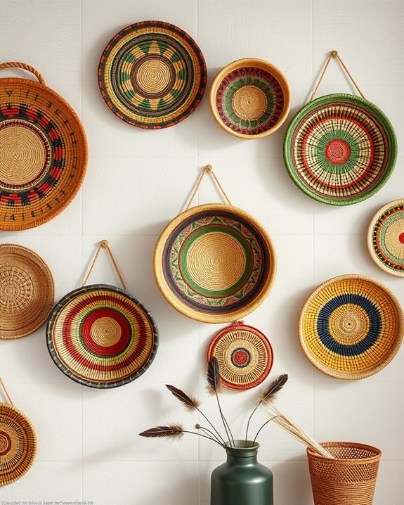 woven wall basket decor