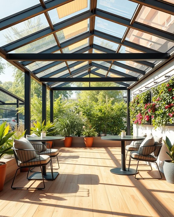 year round outdoor dining oasis