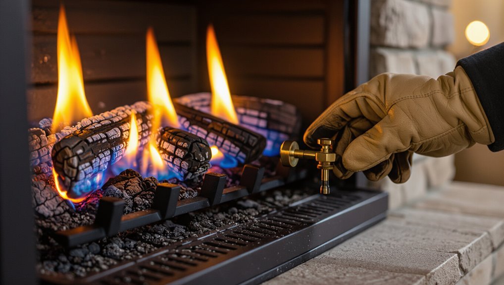 yellow flame indicates danger