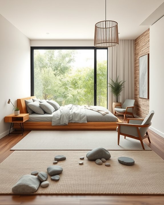 zen inspired tranquil bedroom design